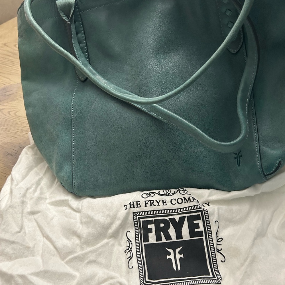 Frye Teal Leather Tote Bag